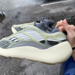 Stylish Gray and Cream Sneakers